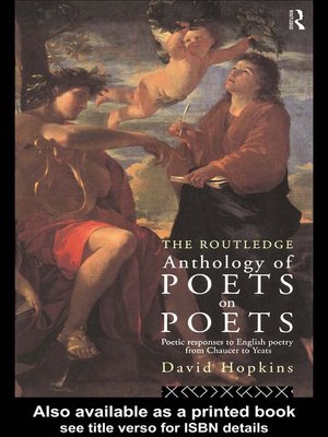 cover image of The Routledge Anthology of Poets on Poets